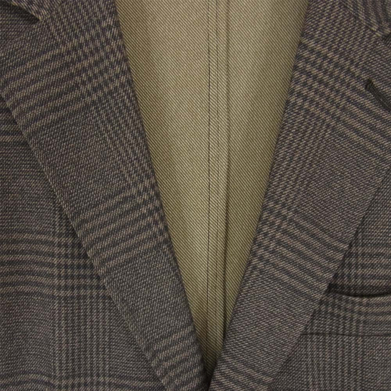 EDIFICE エディフィス グレンチェック 2Bテーラードジャケット イージーパンツ セットアップ スーツ グレー系 美品中古