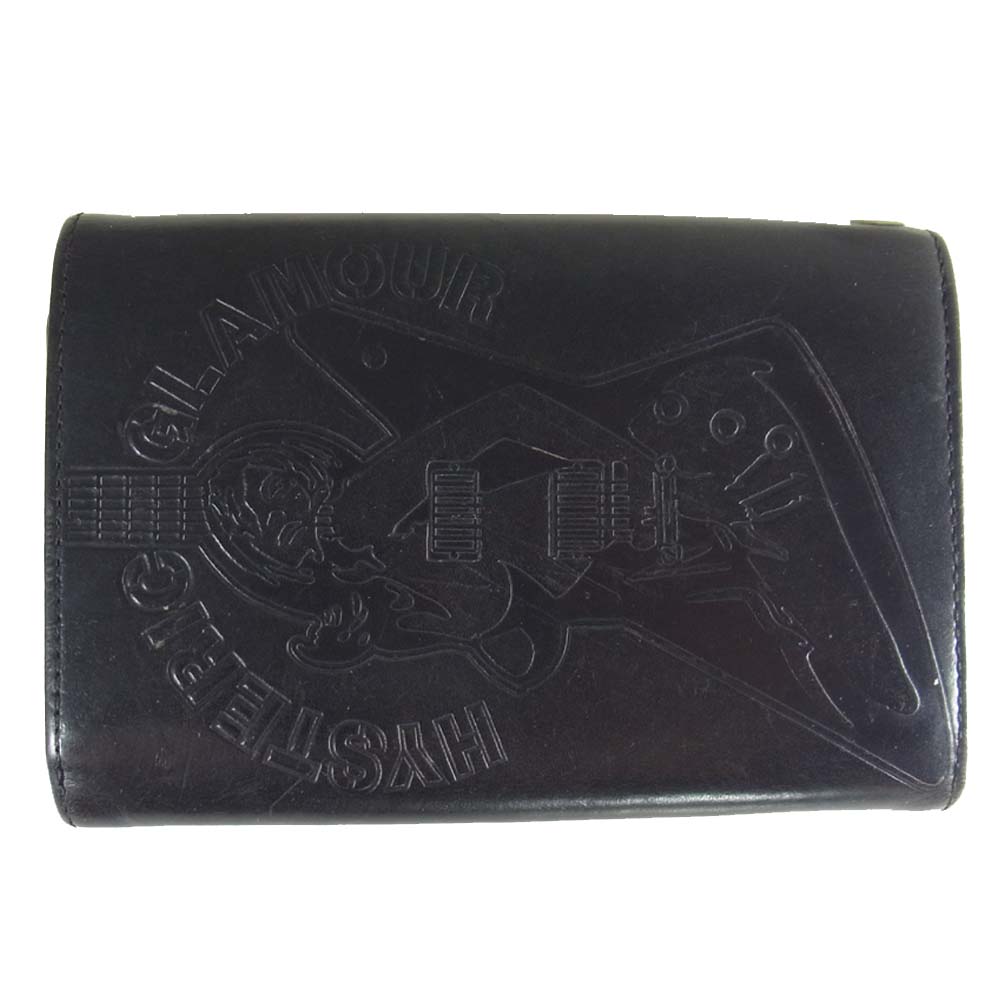 HYSTERIC GLAMOUR ヒステリックグラマー ギターガール レザー ウォレット 財布 ブラック系【中古】