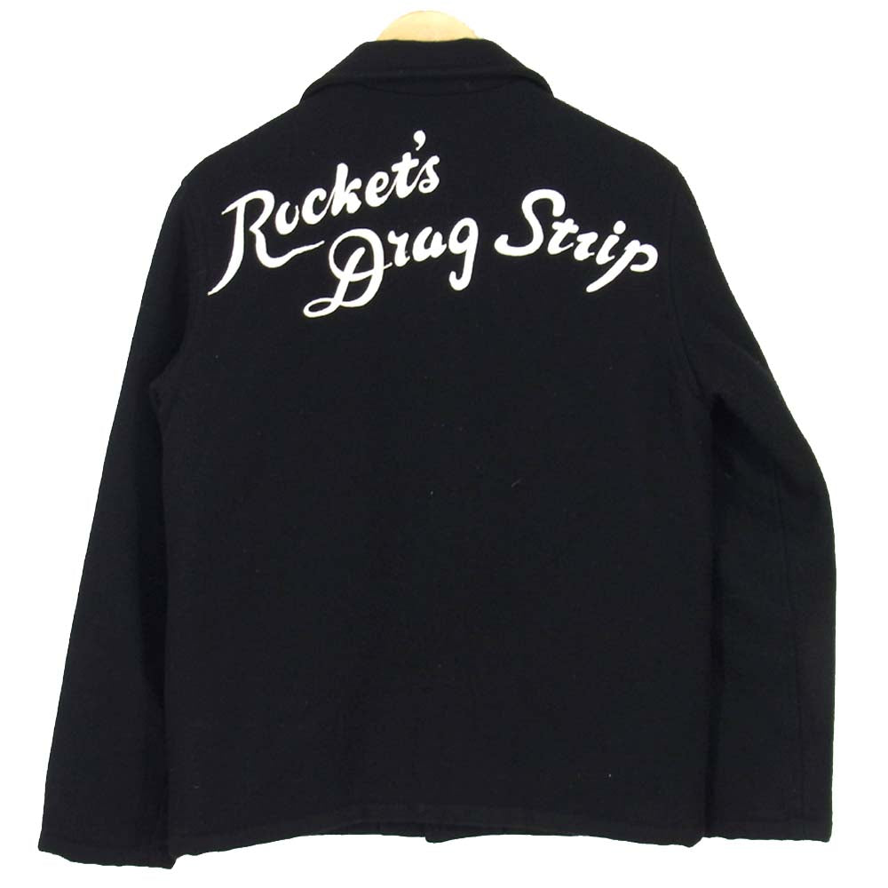 CHALLENGER チャレンジャー CLG-JK013-009 ROCKET'S MELTON JACKET メルトン 中綿シンサレート コーチジャケット ブラック系 M【美品】【中古】