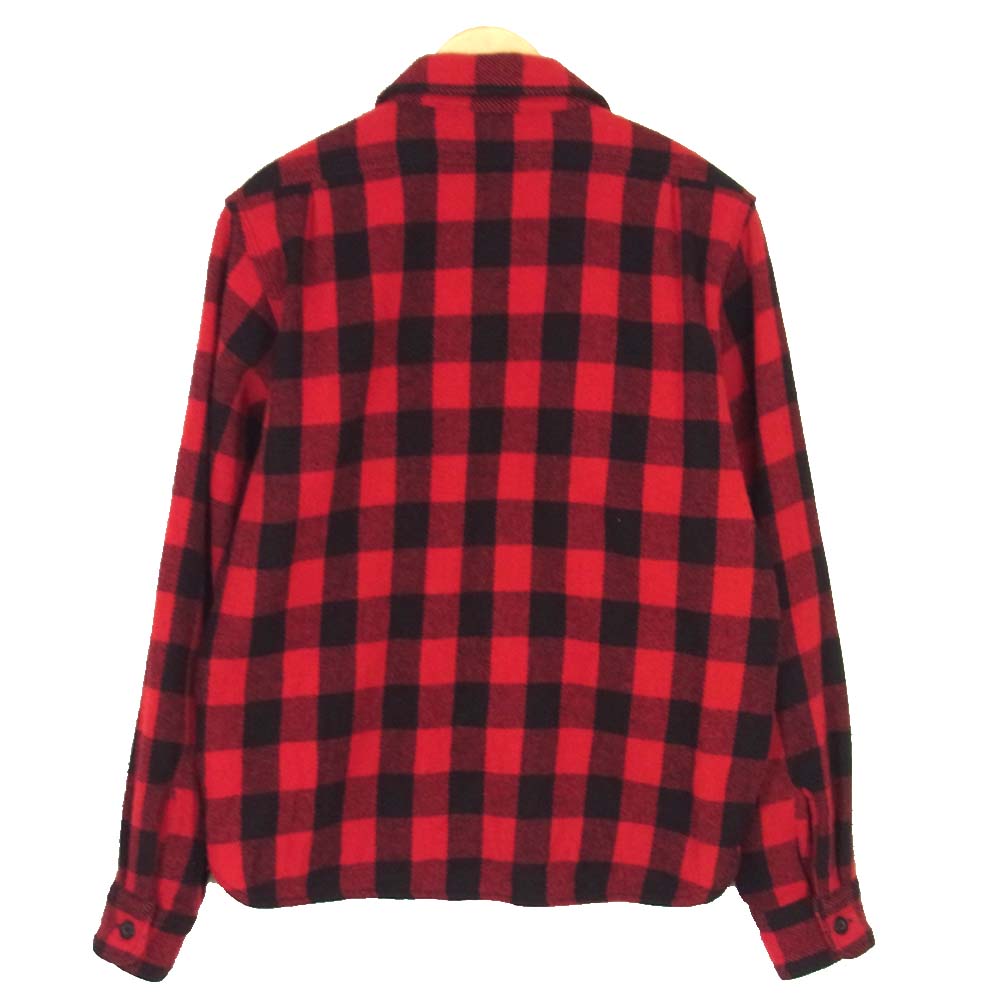 AT LAST アットラスト バッファローチェック ウール シャツ レッド系【中古】