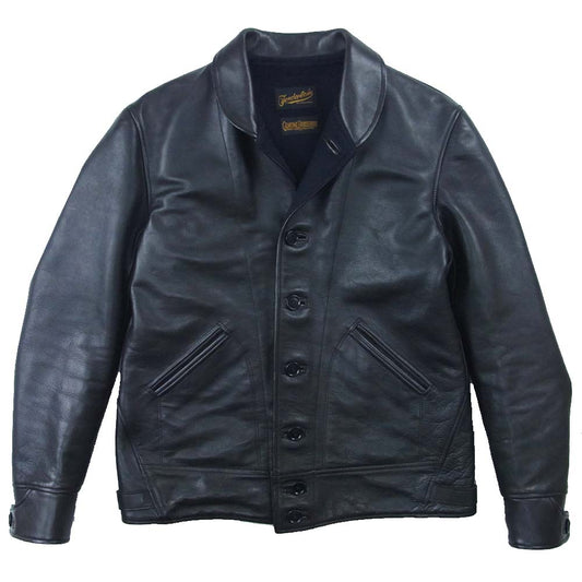 TENDERLOIN テンダーロイン T-HIDE S ショールカラー 茶芯 ホースハイド レザー ジャケット ブラック系【美品】【中古】