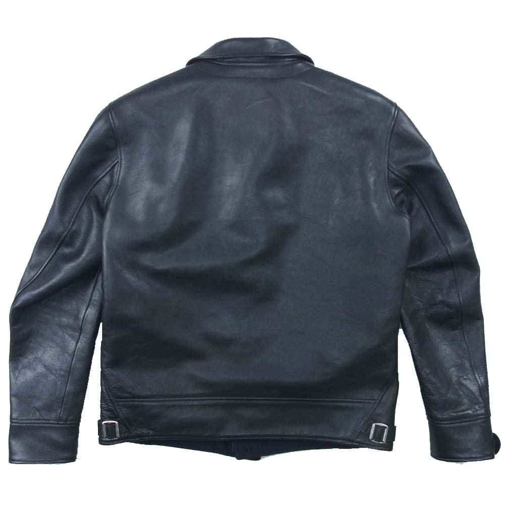 TENDERLOIN テンダーロイン T-HIDE S ショールカラー 茶芯 ホースハイド レザー ジャケット ブラック系【美品】【中古】