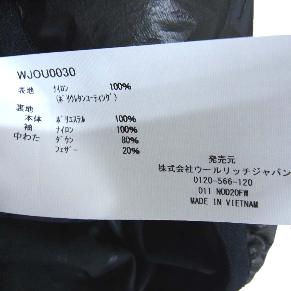 WOOLRICH ウールリッチ WJOU0030 WINTERTIDE DOWN PARKA SD ウインター タイド パーカー シェイク ドライ ブラック系 USA M【中古】