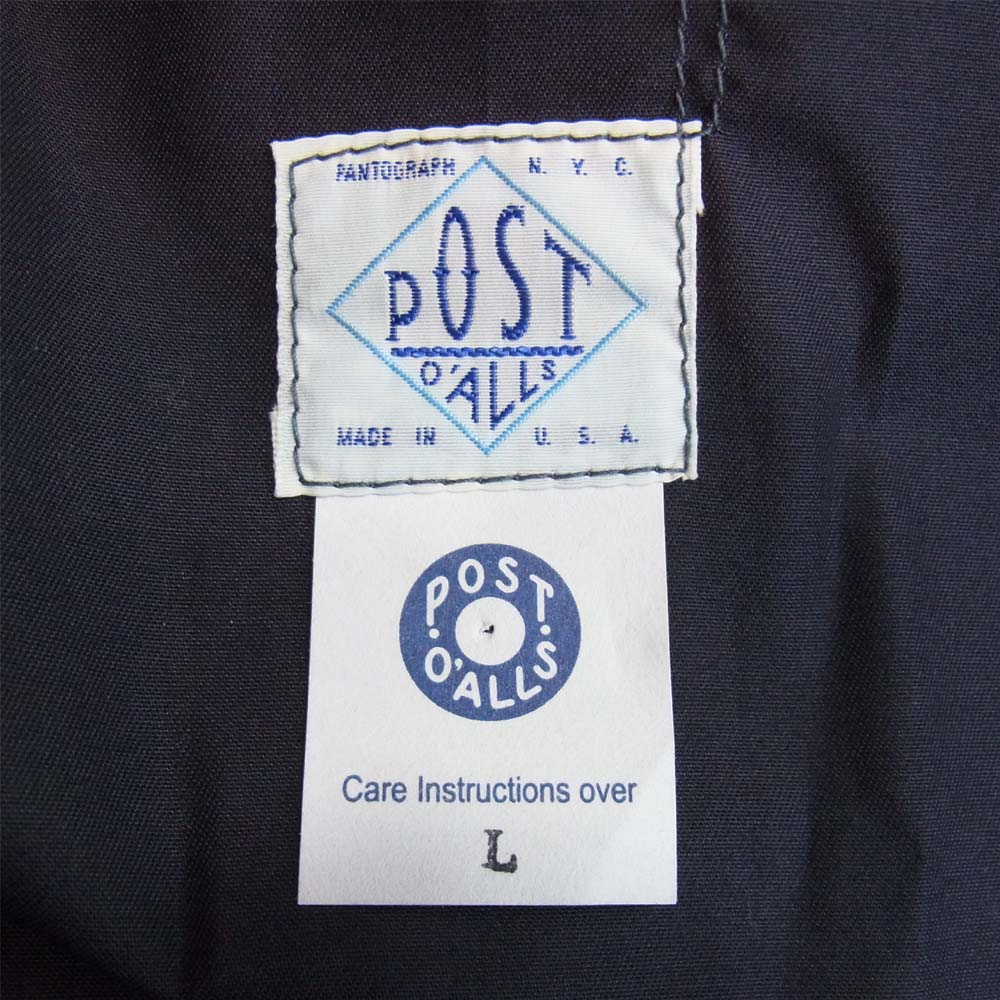 POST OVERALLS ポストオーバーオールズ ネイビー系 L【極上美品】【中古】