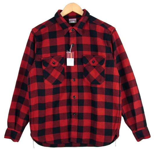 The REAL McCOY'S ザリアルマッコイズ ジョーマッコイ JOE MCCOY MS20101 8HU BUFFALO CHECK FLANNEL SHIRT バッファローチェック ネルシャツ レッド系 ブラック系 15【美品】【中古】