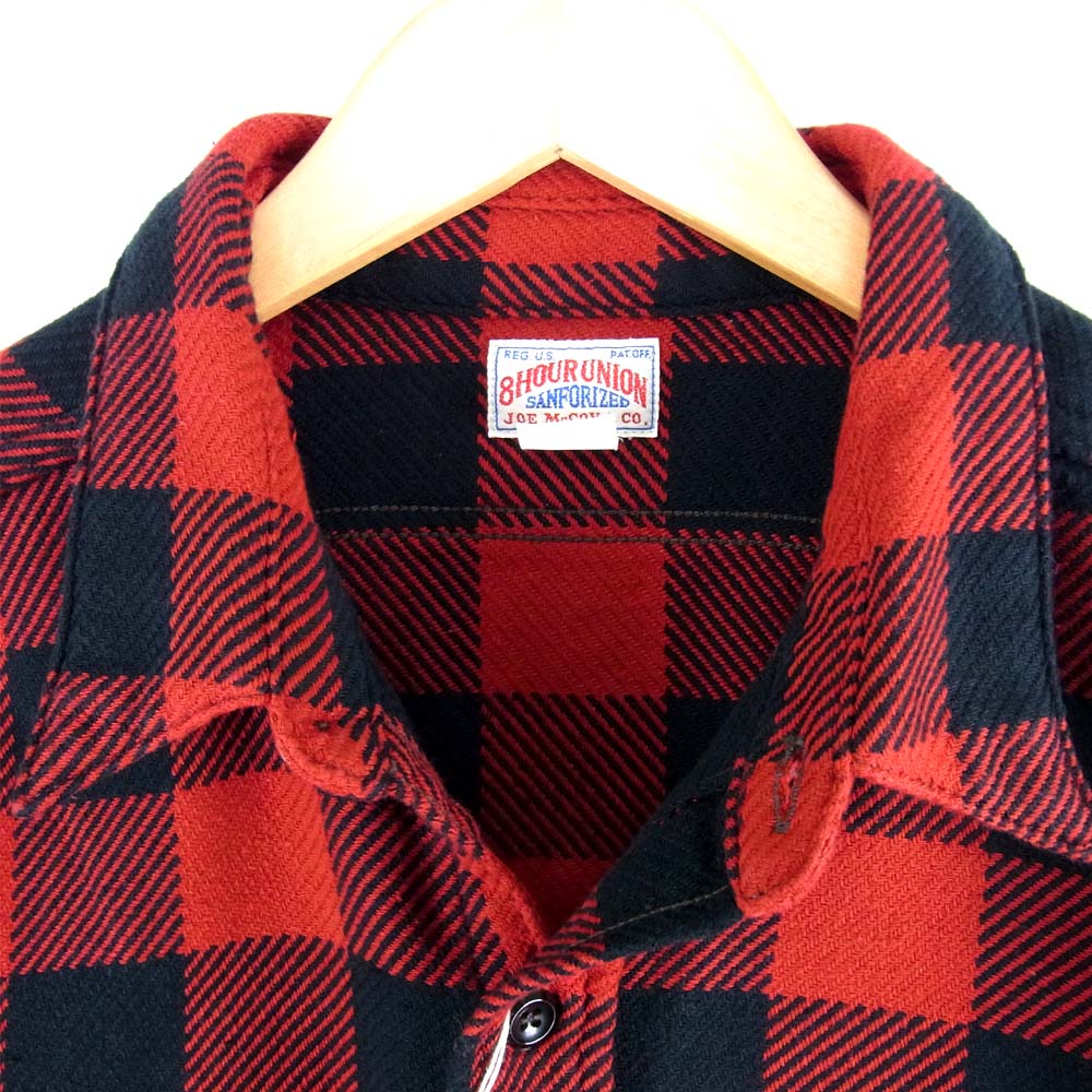 The REAL McCOY'S ザリアルマッコイズ ジョーマッコイ JOE MCCOY MS20101 8HU BUFFALO CHECK FLANNEL SHIRT バッファローチェック ネルシャツ レッド系 ブラック系 15【美品】【中古】