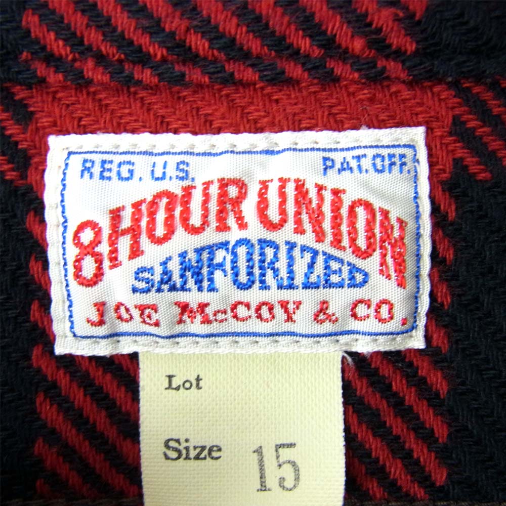 The REAL McCOY'S ザリアルマッコイズ ジョーマッコイ JOE MCCOY MS20101 8HU BUFFALO CHECK FLANNEL SHIRT バッファローチェック ネルシャツ レッド系 ブラック系 15【美品】【中古】