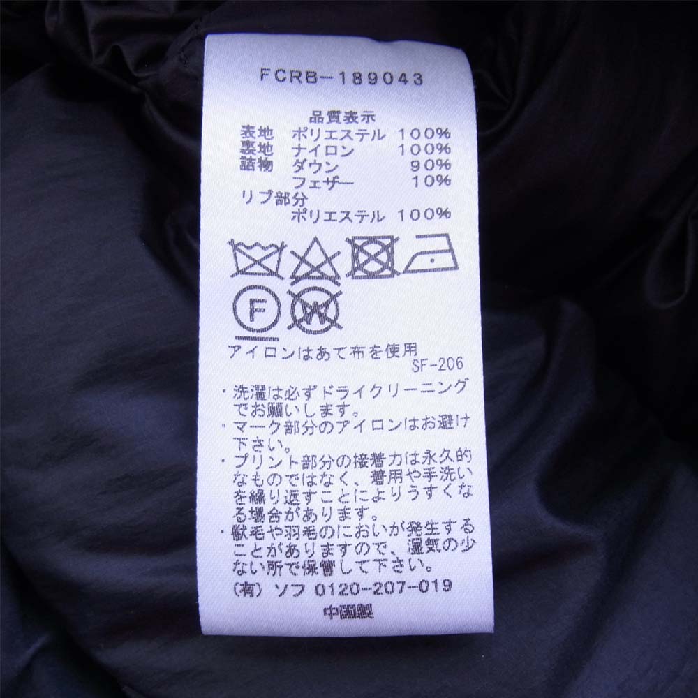 F.C.R.B. エフシーアールビー 189043 DOWN BENCH COAT ダウン ベンチコート ダウンジャケット ブラック系 S【中古】