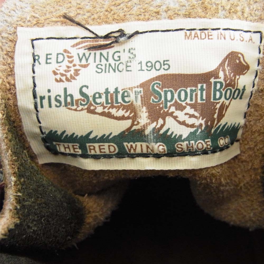 RED WING レッドウィング 8180 四角犬タグ アイリッシュセッター ダークブラウン系 8E【中古】