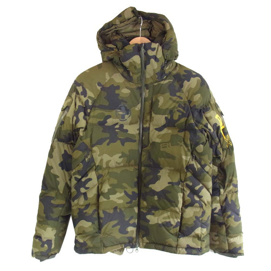 RALPH LAUREN ラルフローレン RLX カモフラ ダウンジャケット カーキ系 S【美品】【中古】