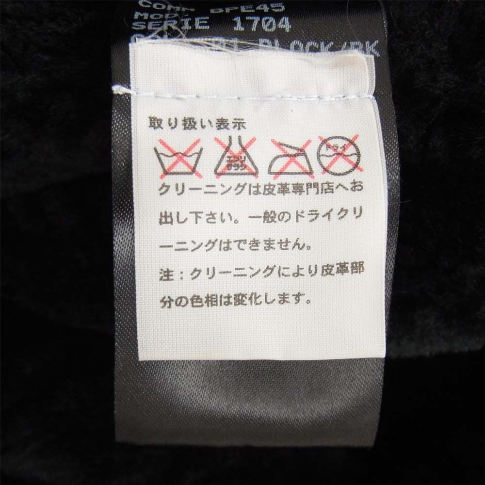 NEIL BARRETT ニールバレット 国内正規品 イタリア製 BPE45 ムートン レザー フライト ボマー ジャケット ブラック系 XS【美品】【中古】