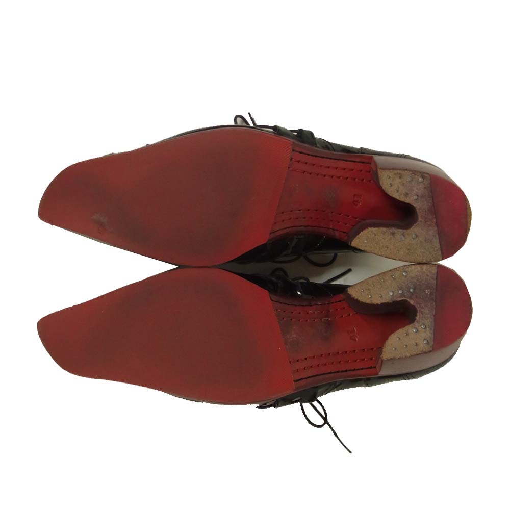 ヒロムタカハラ エナメル バターナイフ レオパード シューズ ブラック系 41【中古】