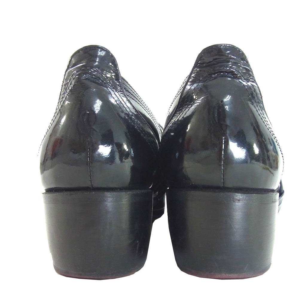 ヒロムタカハラ エナメル バターナイフ シューズ ブラック系 40 1/2【中古】