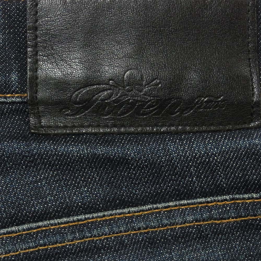 ROEN ロエン スワロフスキー スカル レオパード ライン デニムパンツ インディゴブルー系 29【中古】