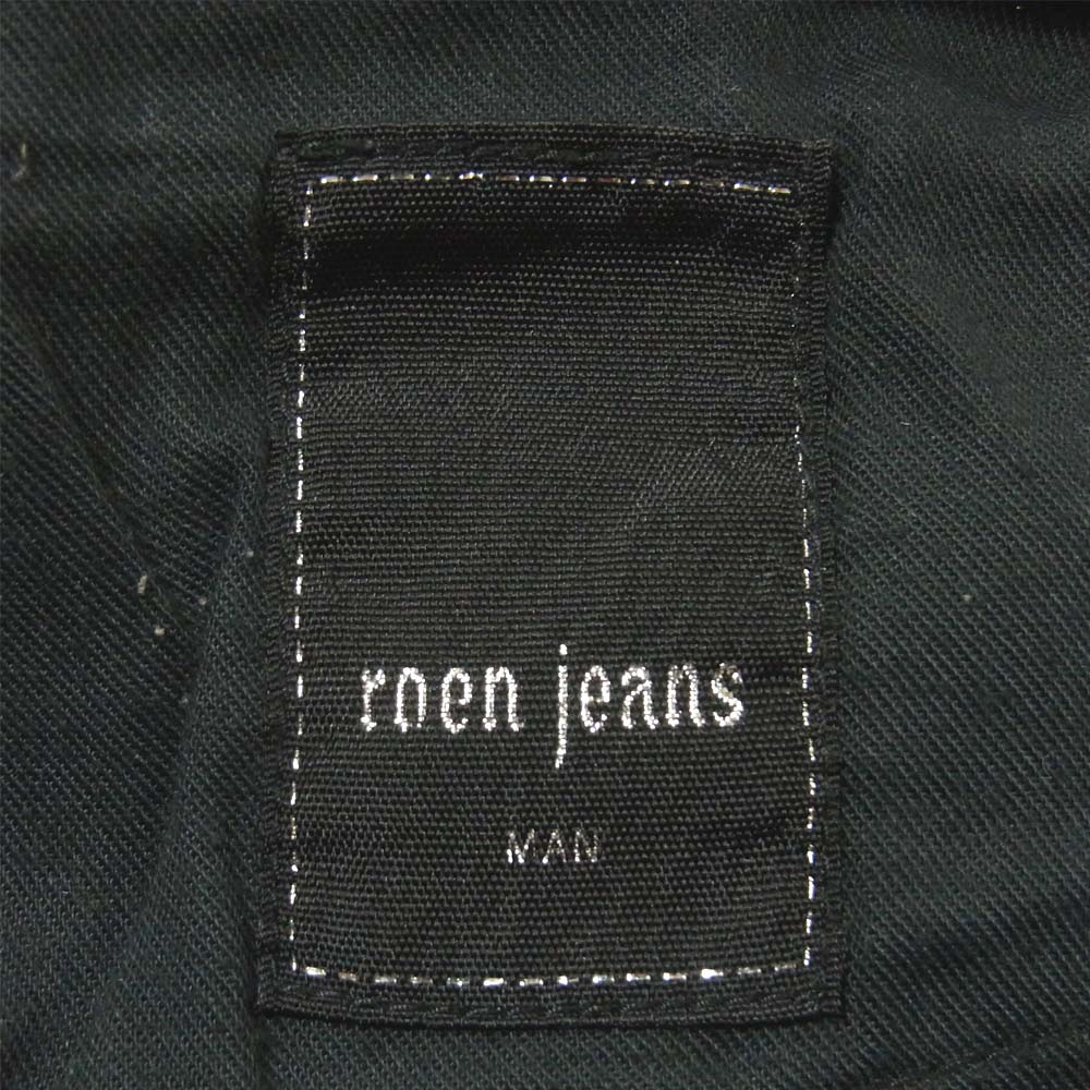ROEN ロエン スワロフスキー スカル レオパード ライン デニムパンツ インディゴブルー系 29【中古】