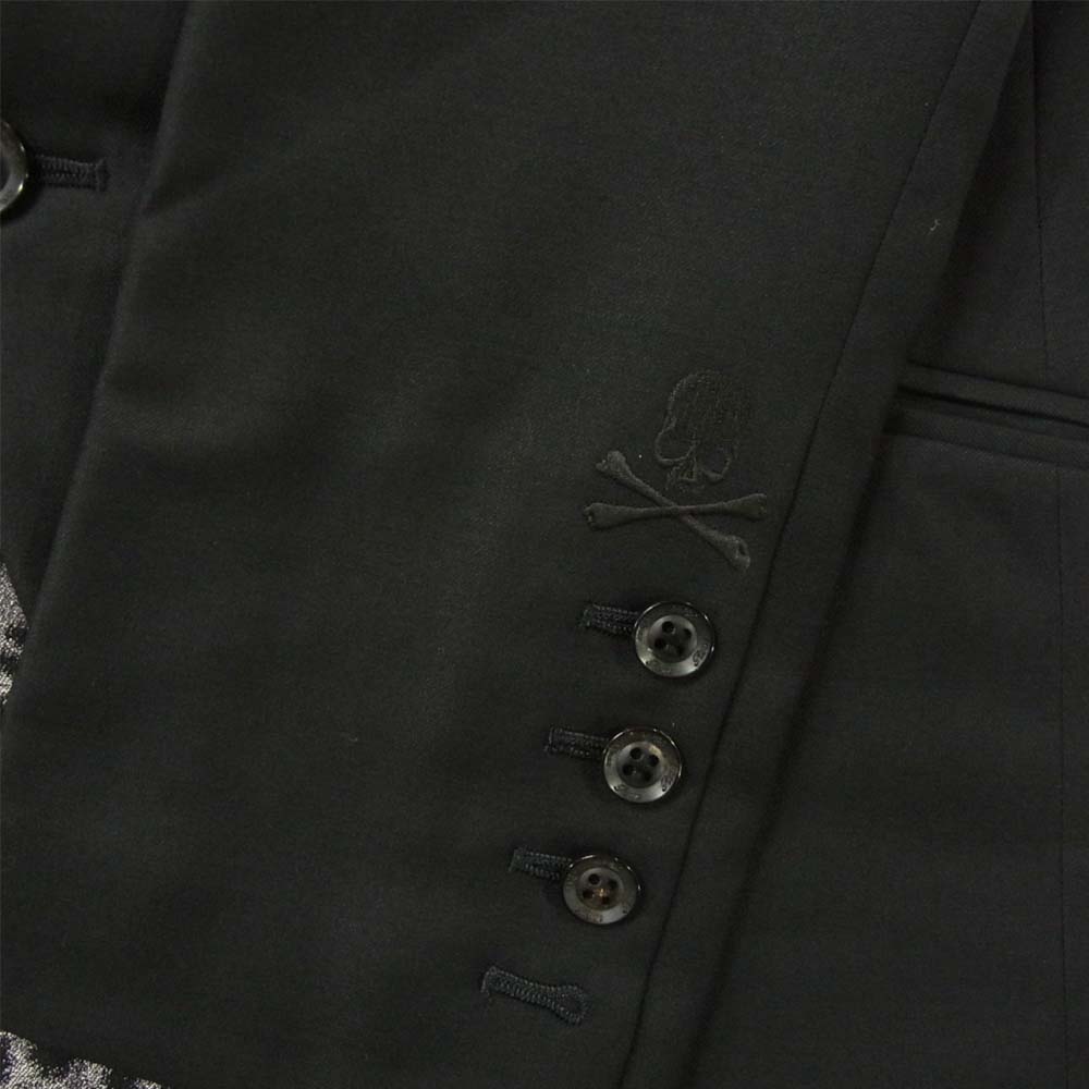 ROEN ロエン オールスワロ スワロフスキー スカル レオパード テーラード ブラック系 44【中古】