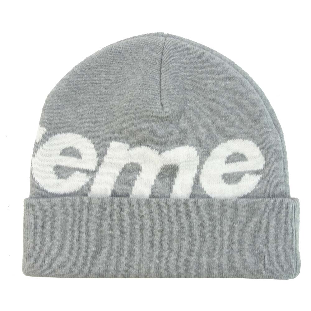Supreme シュプリーム Big Logo Beanie ビッグ ロゴ ビーニー ニットキャップ グレー系【新古品】【未使用】【中古】