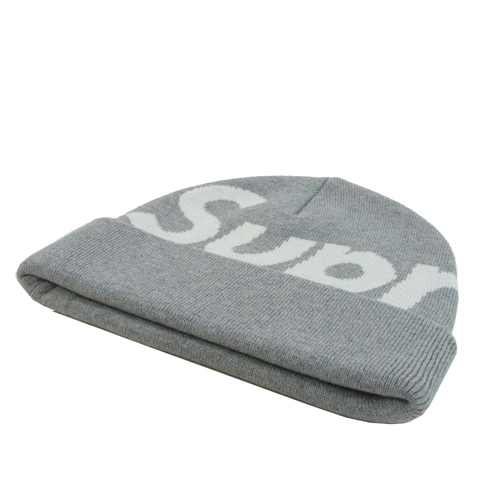 Supreme シュプリーム Big Logo Beanie ビッグ ロゴ ビーニー ニットキャップ グレー系【新古品】【未使用】【中古】