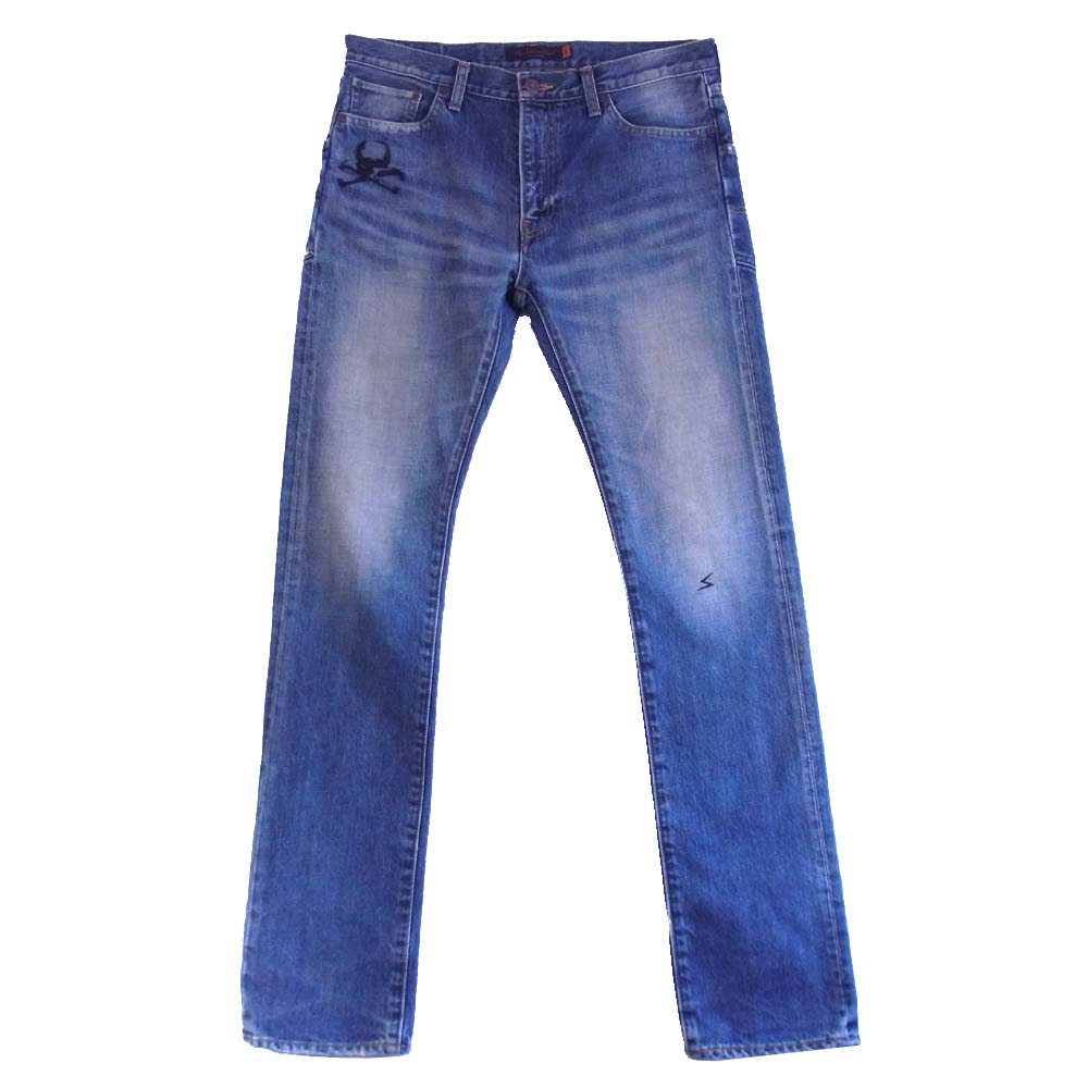 UNDERCOVER アンダーカバー 5A242-P4 Arts期 ダメージ加工 スカル デニム パンツ インディゴブルー系 2【中古】