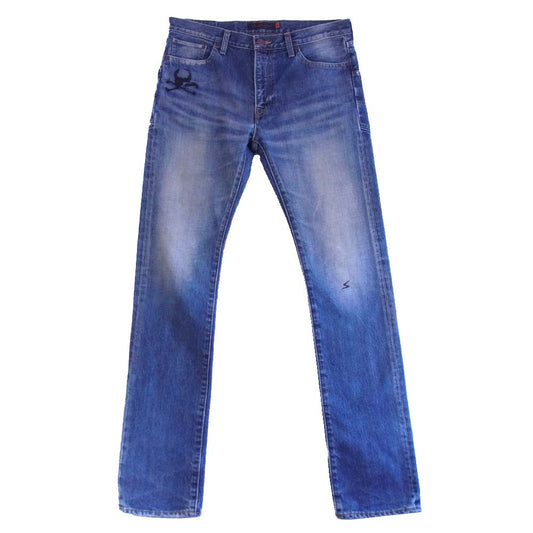 UNDERCOVER アンダーカバー 5A242-P4 Arts期 ダメージ加工 スカル デニム パンツ インディゴブルー系 2【中古】
