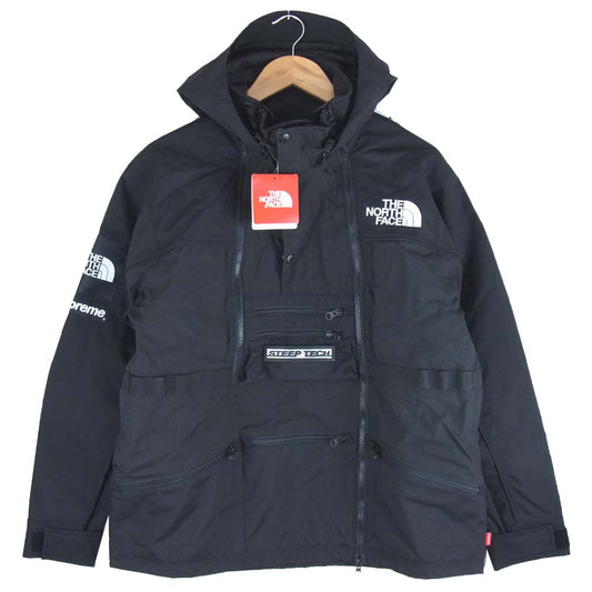 Supreme シュプリーム NP016011 × ノースフェイス THE NORTH FACE Steep Tech Rain Shell マウンテン パーカー ブラック系 USA S【新古品】【未使用】【中古】