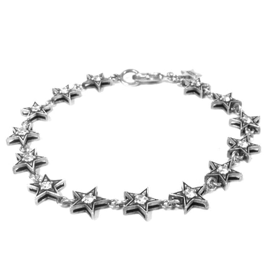 Justin Davis ジャスティンデイビス SBJ265 HOLLYWOOD BLVD ハリウッド スター ブレスレット 925 シルバー系【中古】