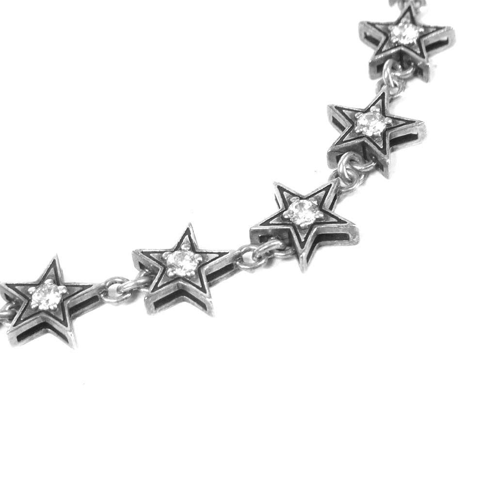 Justin Davis ジャスティンデイビス SBJ265 HOLLYWOOD BLVD ハリウッド スター ブレスレット 925 シルバー系【中古】