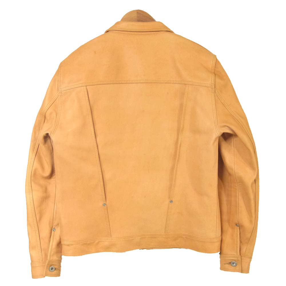 HIGH LARGE LEATHERS ハイラージレザー Guthrie WWⅡ ガスリー タン 1st 大戦 ホースハイド レザー ジャケット ベージュ系 42【美品】【中古】