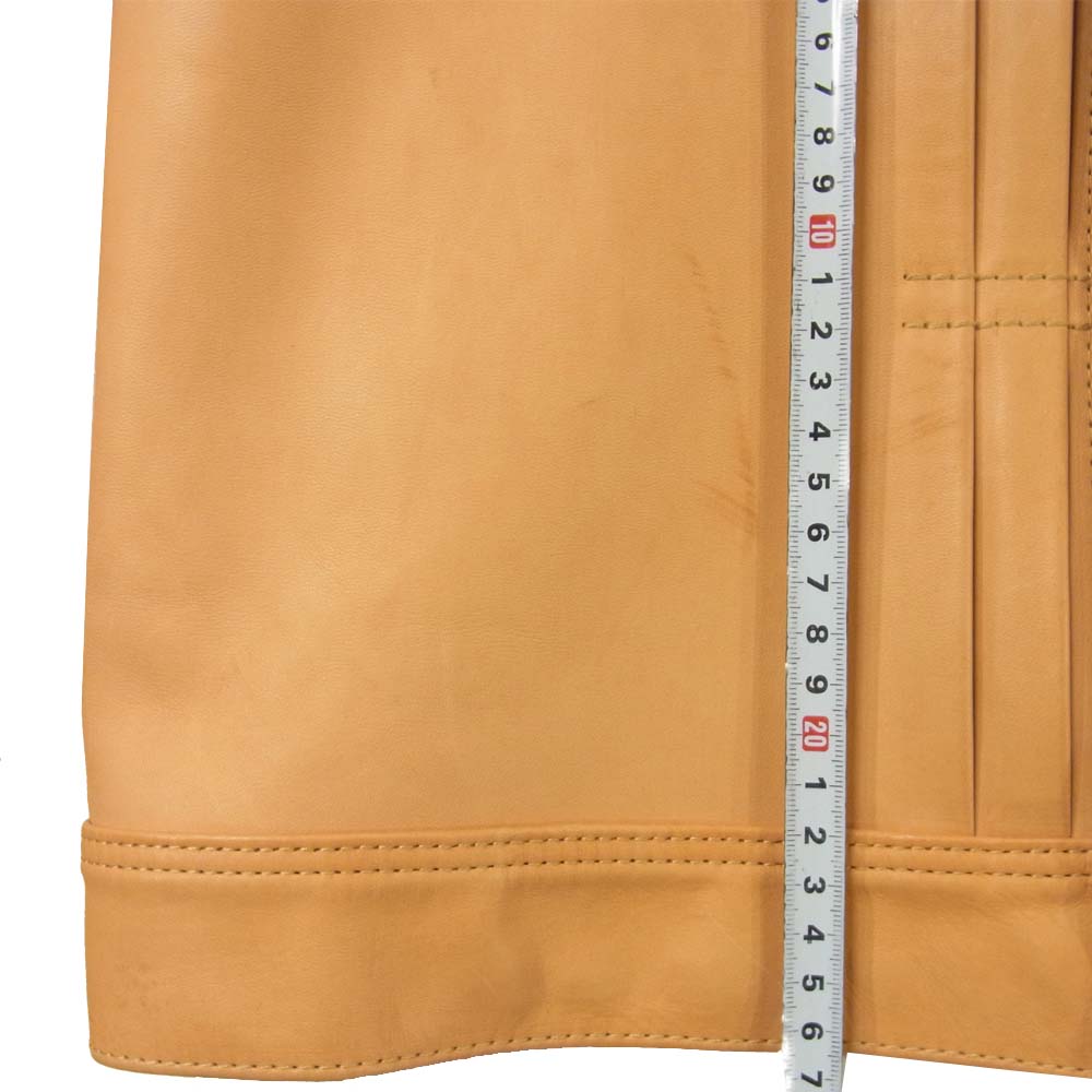 HIGH LARGE LEATHERS ハイラージレザー Guthrie WWⅡ ガスリー タン 1st 大戦 ホースハイド レザー ジャケット ベージュ系 42【美品】【中古】