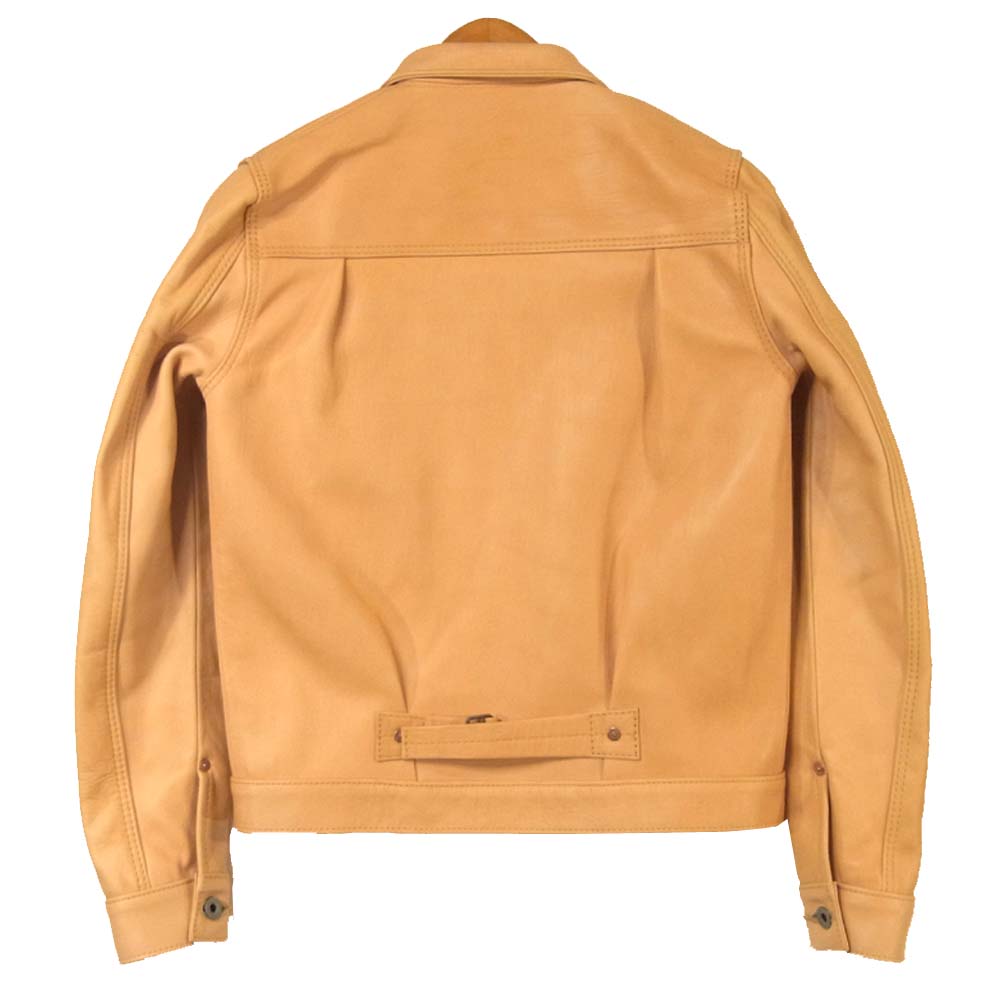 HIGH LARGE LEATHERS ハイラージレザー Oklahoma City WWⅡオクラホマ タン ホースハイド レザー ジャケット ベージュ系 34【極上美品】【中古】