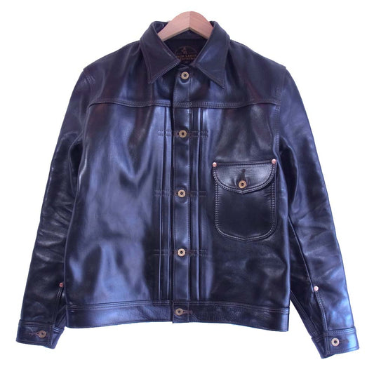 HIGH LARGE LEATHERS ハイラージレザー Guthrie ガスリー 1st 大戦 ホースハイド シンチバック レザー ジャケット ブラック系 42【極上美品】【中古】