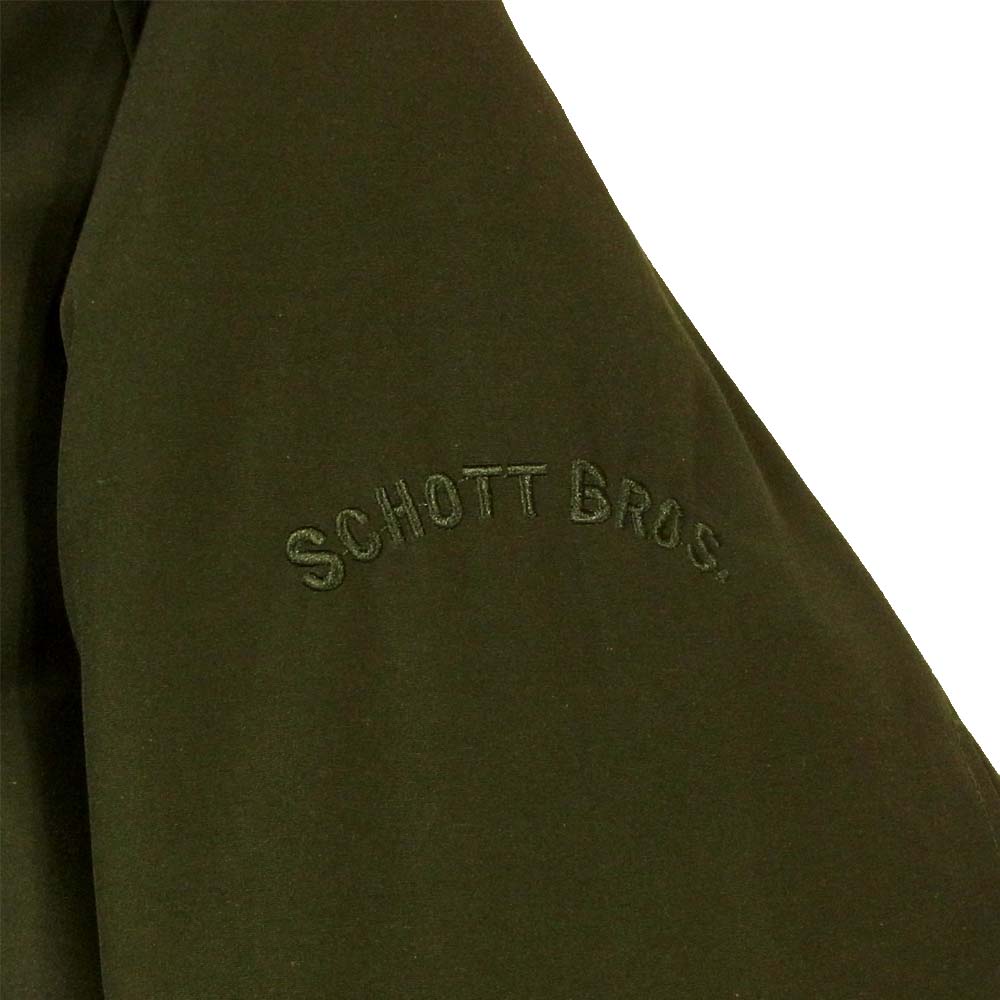 schott ショット 3152034 HOODED DOWN JACKET フーデッド ダウン ジャケット カーキ系 L【中古】