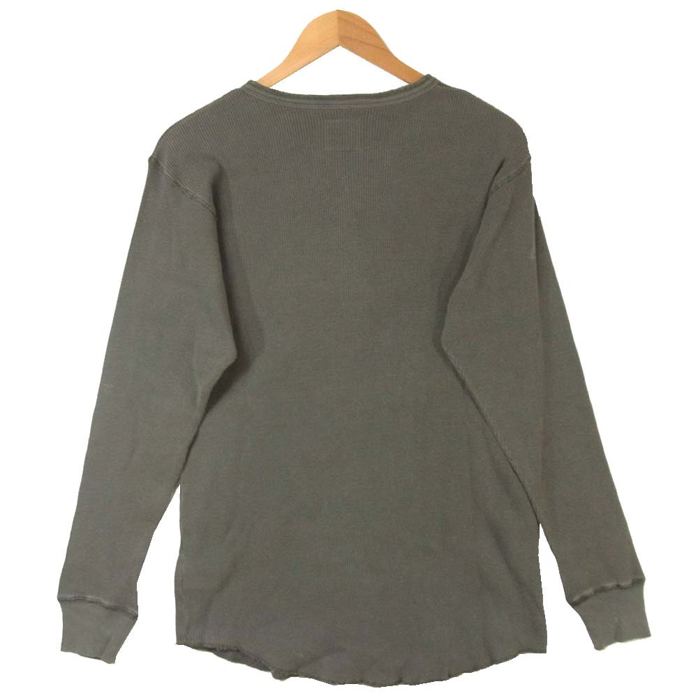 schott ショット 3183076 サーマル ヘンリーネック 長袖 Ｔシャツ グレー系 XL【新古品】【未使用】【中古】