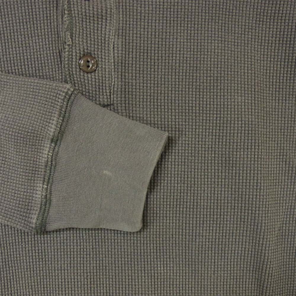 schott ショット 3183076 サーマル ヘンリーネック 長袖 Ｔシャツ グレー系 XL【新古品】【未使用】【中古】