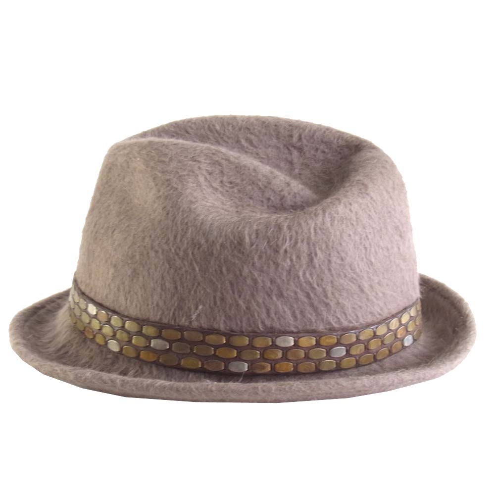 HTC エイチティーシー ラビット ファー フェルト スタッズ ハット ブラウン系 58【中古】