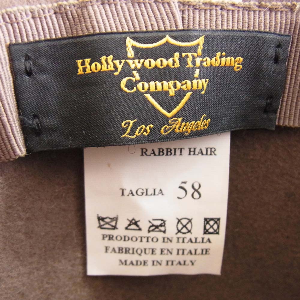 HTC エイチティーシー ラビット ファー フェルト スタッズ ハット ブラウン系 58【中古】