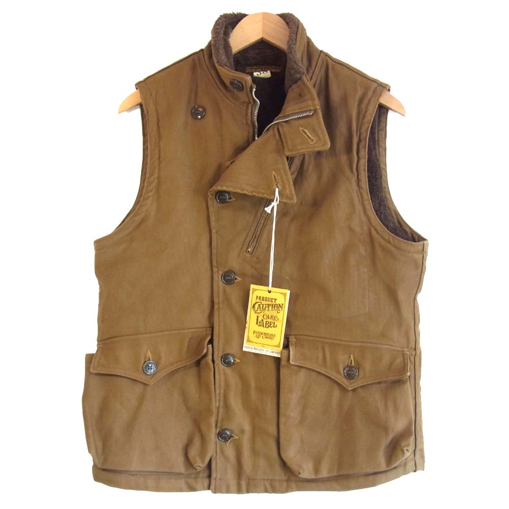 FREEWHEELERS フリーホイーラーズ UNION SPOECIAL OVERALLS WINTER AVIATOR'S VEST ウィンター アヴィエーターズ ベスト ブラウン系 38【中古】