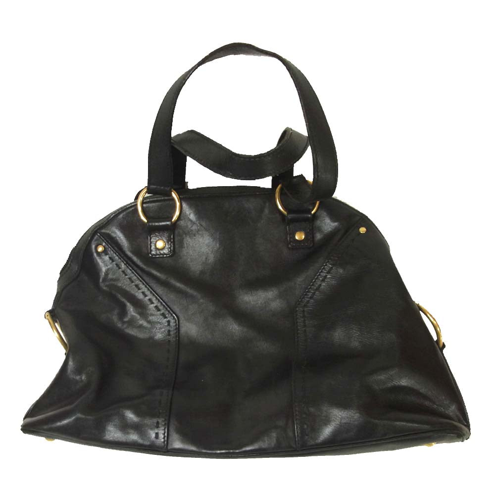 YVES SAINT LAURENT イヴサンローラン ミューズ トート バッグ ブラック系【中古】