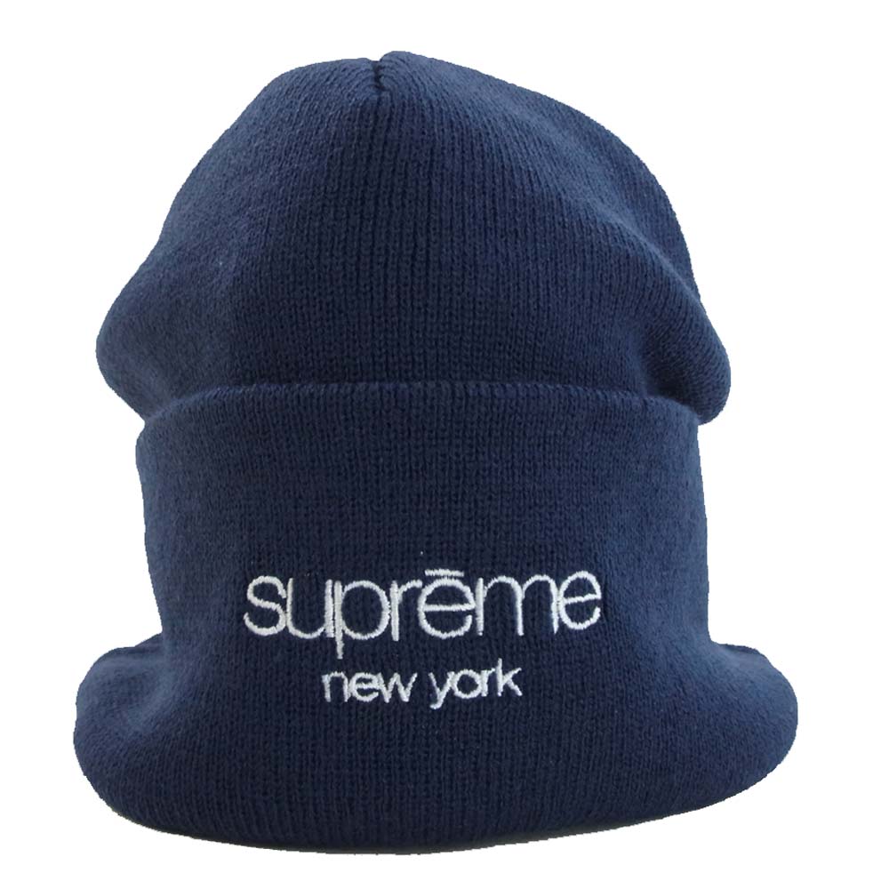 Supreme シュプリーム 19AW Radar Beanie クラシック ビーニー ニットキャップ ネイビー系【美品】【中古】