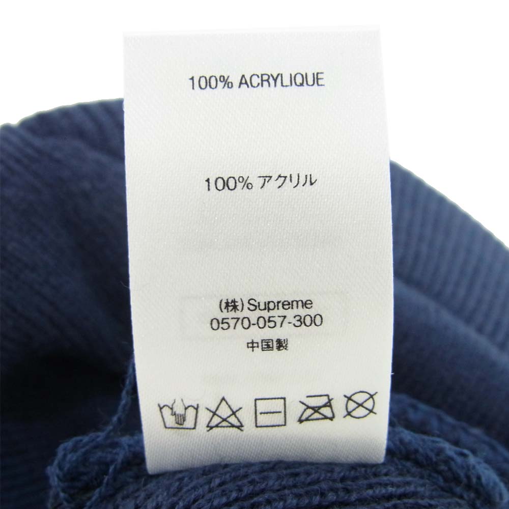 Supreme シュプリーム 19AW Radar Beanie クラシック ビーニー ニットキャップ ネイビー系【美品】【中古】