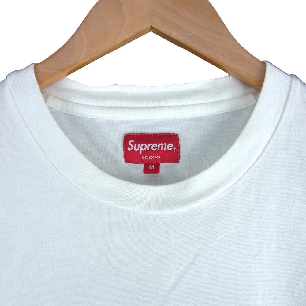 Supreme シュプリーム 20SS Intarsia Script S/S Top スクリプト ロゴ 半袖 Tシャツ ホワイト系 M【美品】【中古】