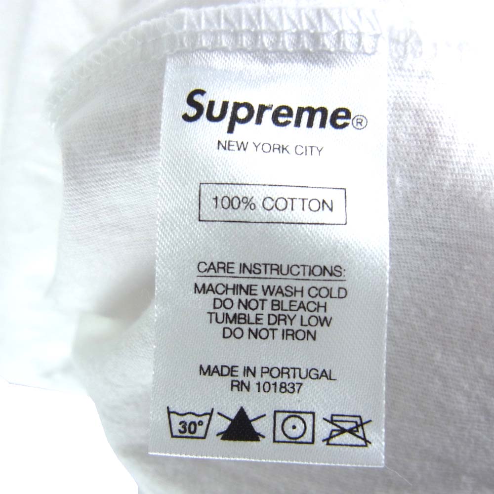 Supreme シュプリーム 20SS Intarsia Script S/S Top スクリプト ロゴ 半袖 Tシャツ ホワイト系 M【美品】【中古】