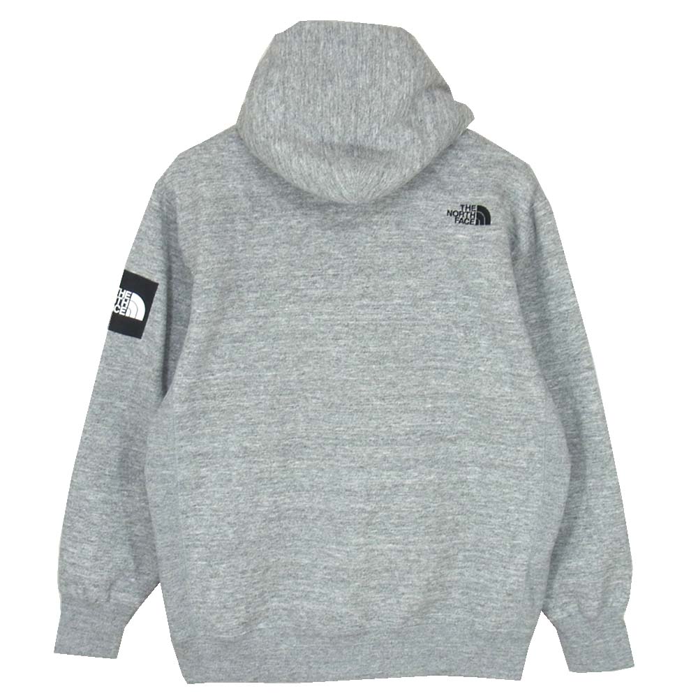 THE NORTH FACE ノースフェイス NT61835 SQUARE LOGO HOODIE スクエア ロゴ フーディ パーカー グレー系 L【美品】【中古】