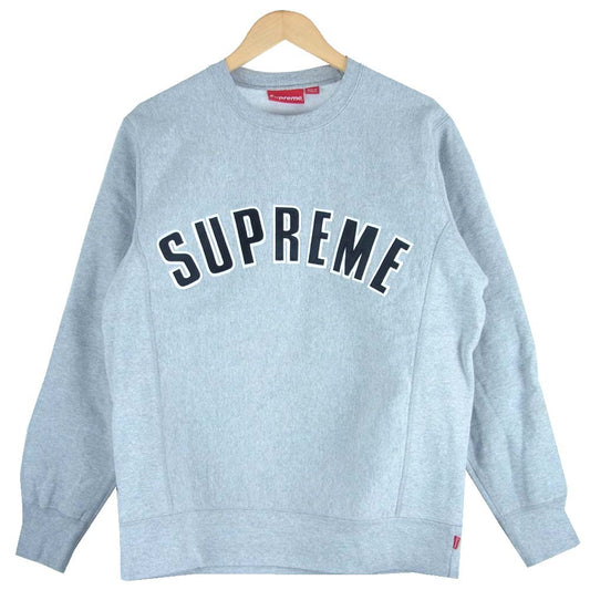 Supreme シュプリーム 15AW Arc Logo Crewneck アーチロゴ クルーネック スウェット トレーナー グレー系 M【中古】