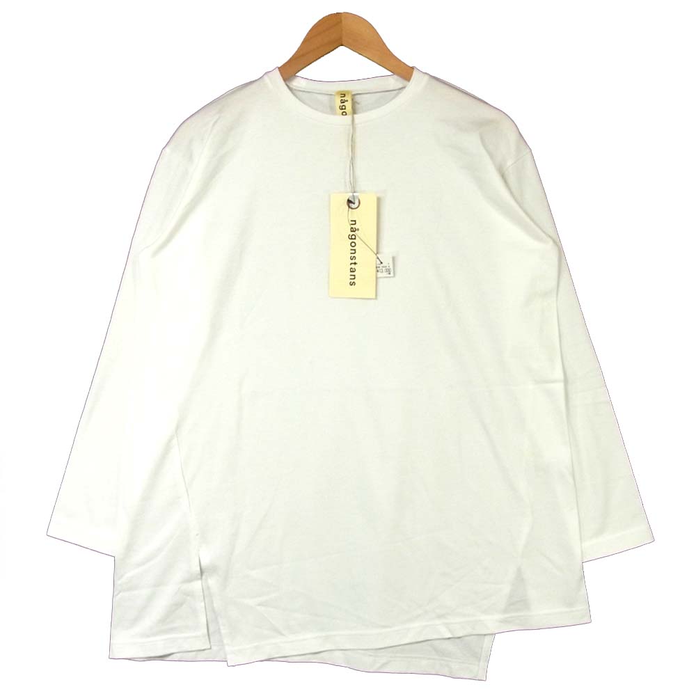 nagonstans CUT AND SEWN 長袖 カットソー コットン Salt 38【新古品】【未使用】【中古】