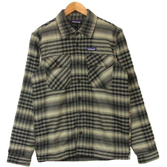 patagonia パタゴニア 27640FA15 Fjord Flannel Jaket 中綿入り ネルシャツ ジャケット グレー系 S【美品】【中古】