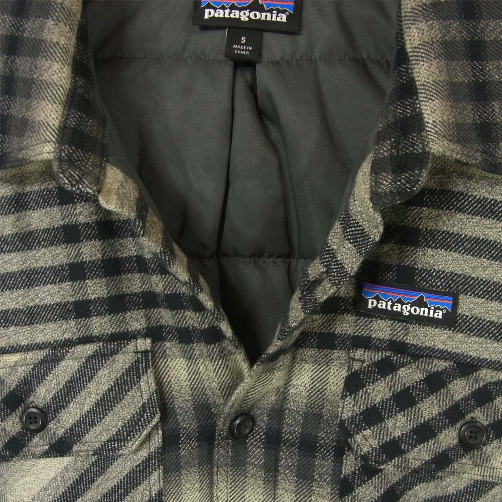 patagonia パタゴニア 27640FA15 Fjord Flannel Jaket 中綿入り ネルシャツ ジャケット グレー系 S【美品】【中古】
