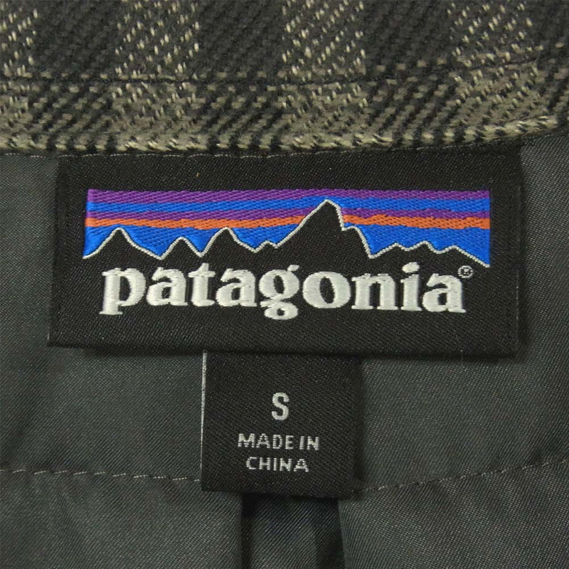 patagonia パタゴニア 27640FA15 Fjord Flannel Jaket 中綿入り ネルシャツ ジャケット グレー系 S【美品】【中古】