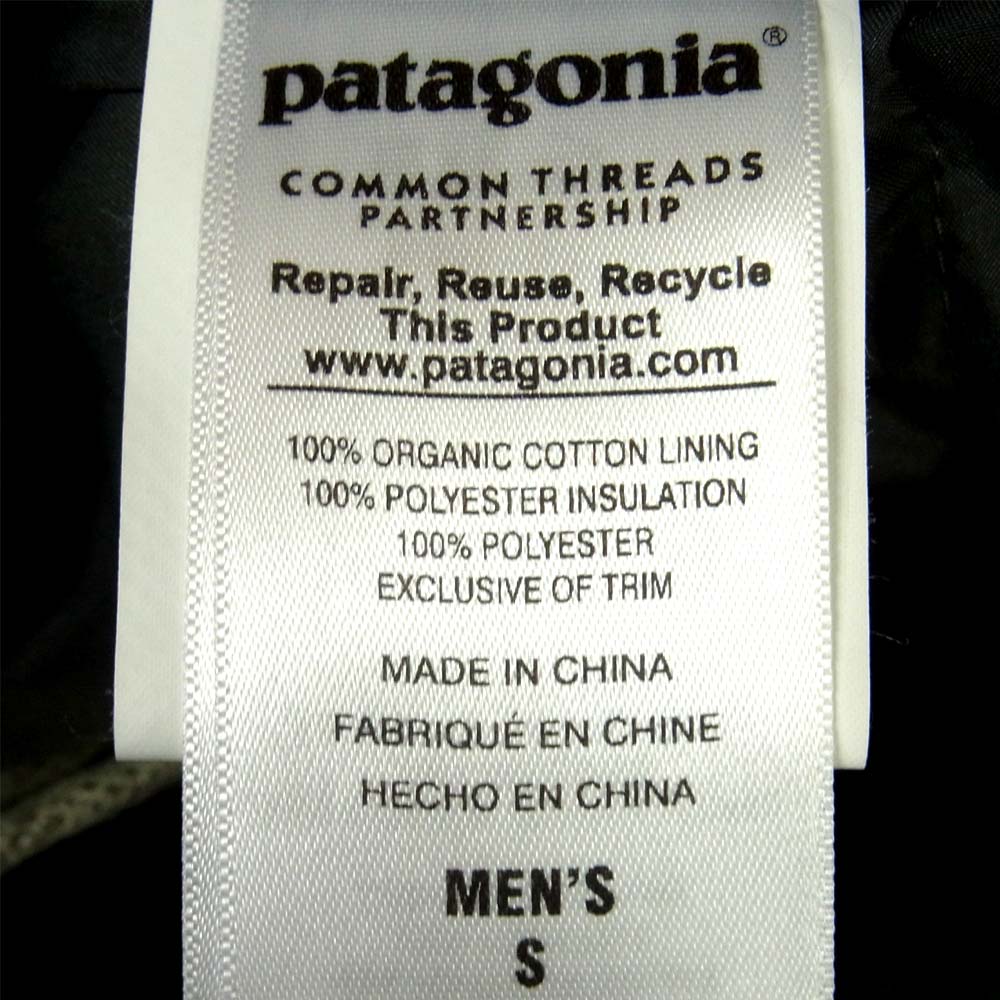 patagonia パタゴニア 27640FA15 Fjord Flannel Jaket 中綿入り ネルシャツ ジャケット グレー系 S【美品】【中古】