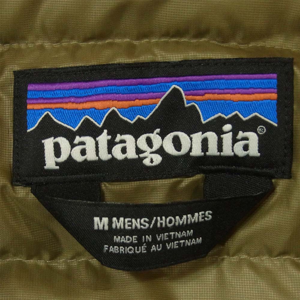 patagonia パタゴニア 27246 DOWN SNAP-T PULLOVER プルオーバー ダウン ジャケット カーキ系 M【美品】【中古】